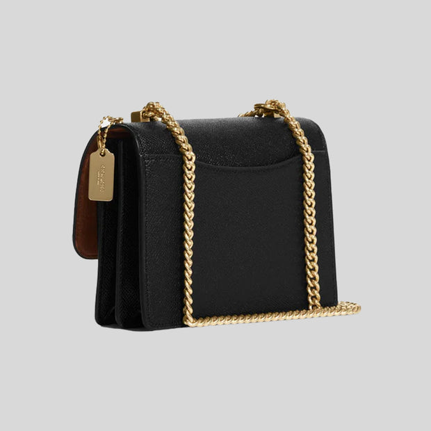 COACH Crossgrain Leather Mini Klare Crossbody Bag Black C9949